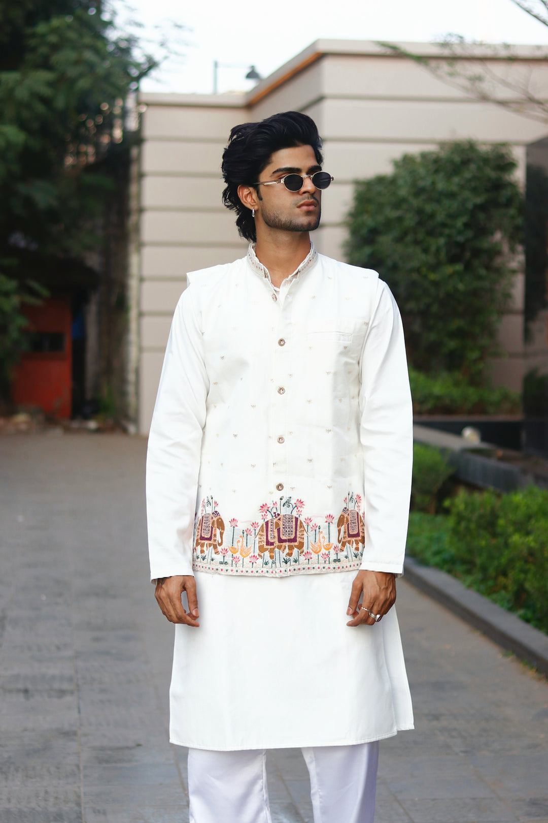 KOTI KURTA - RAJ KAMAL GAJ JACQUARD KOTI KURTA SET