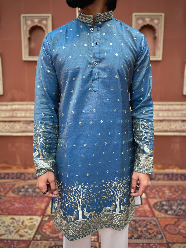 FIROZI SUVARN MAYUR EMROIDERED EXCLUSIVE KURTA