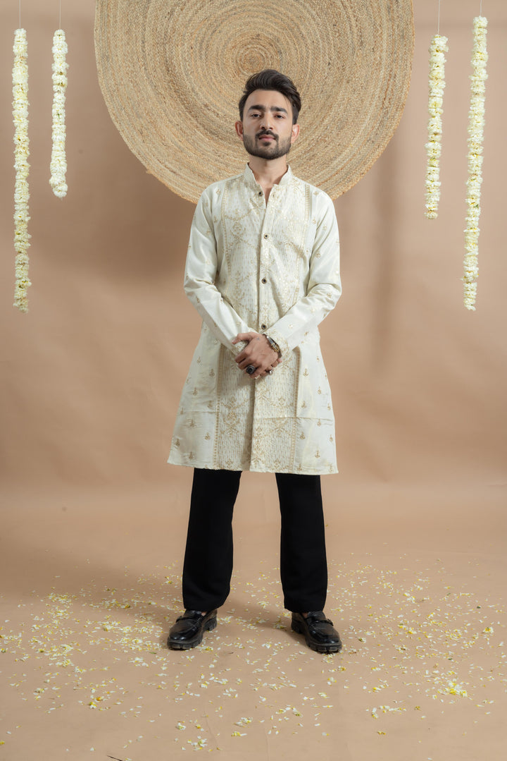 GOLDEN GLOW EMBROIDERED DESIGNER KURTA