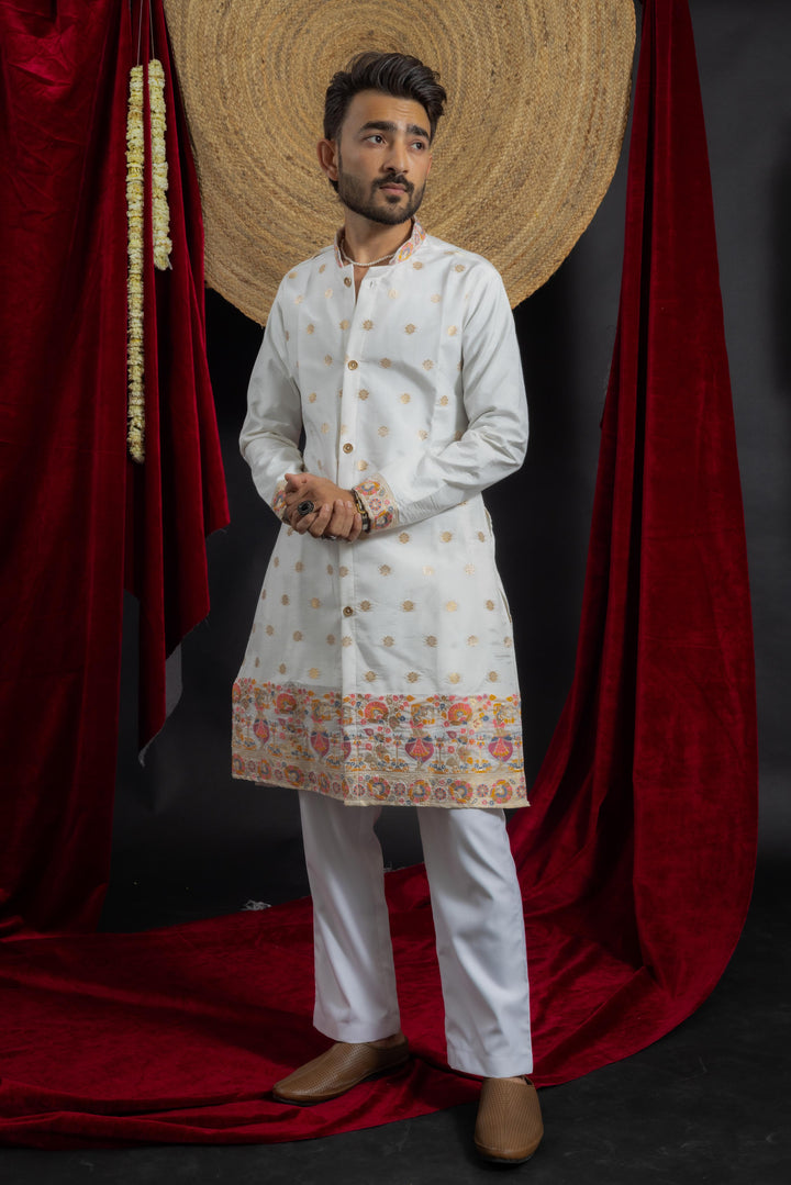 NARTAKI PATTERN JACQUARD DESIGNER INDO-KURTA