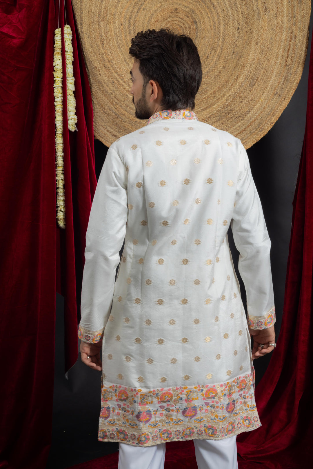 NARTAKI PATTERN JACQUARD DESIGNER INDO-KURTA