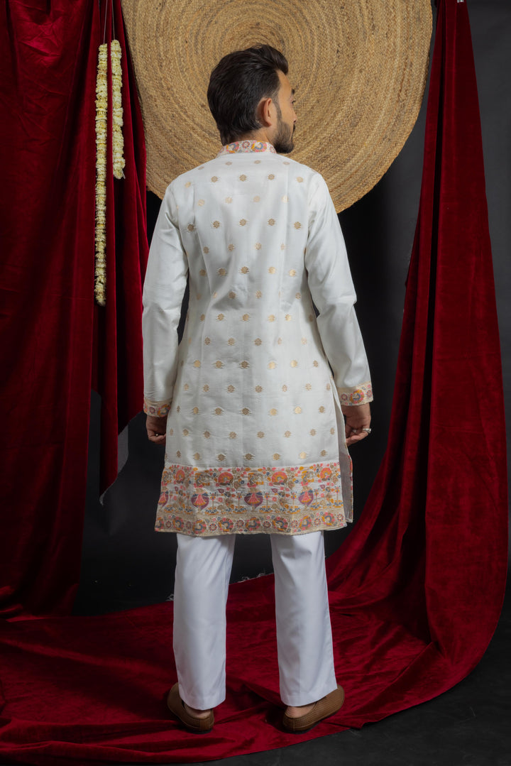NARTAKI PATTERN JACQUARD DESIGNER INDO-KURTA